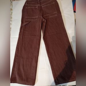 Y2K  Red RSQ High Rise Loose Fit Wide Leg Carpenter Style Jeans 28"W X 28" EUC